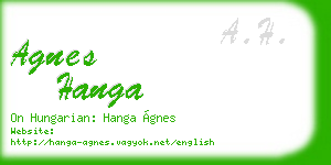 agnes hanga business card