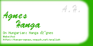 agnes hanga business card